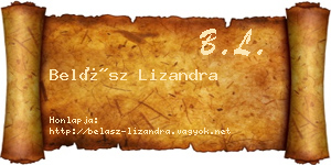 Belász Lizandra névjegykártya